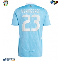 Moški Nogometni dresi Belgija Arthur Vermeeren #23 Gostujoči EP 2024 Kratek Rokav